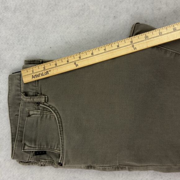 John Varvatos USA Bowery Slim Straight Jeans 33 Khaki Stretch Men’s Designer - Picture 7 of 11